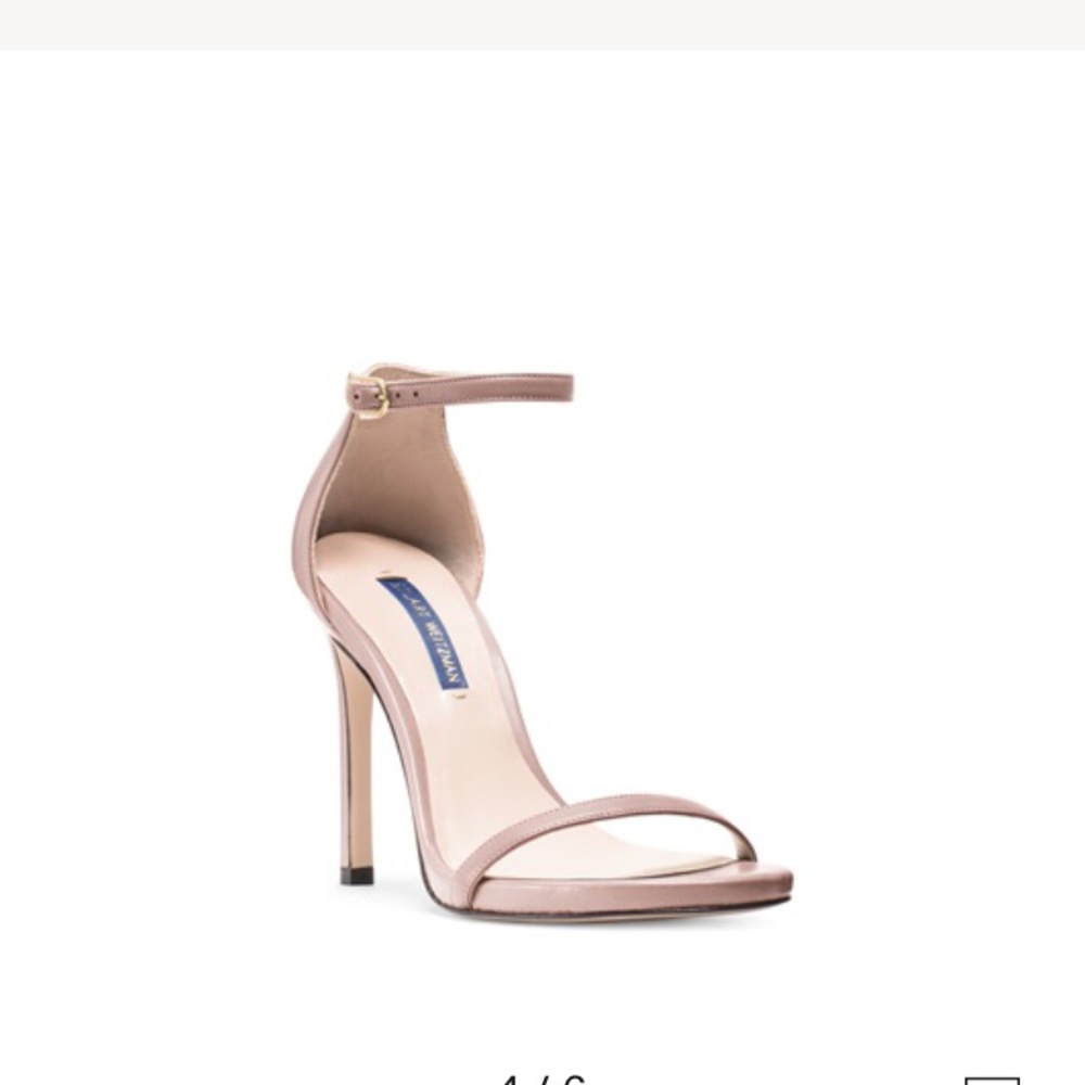 Stuart Weitzman Blush Pink Ankle Strap Stiletto Sandals